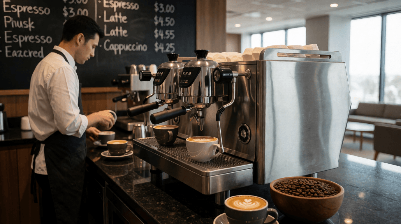 commercial coffee service much business program costs